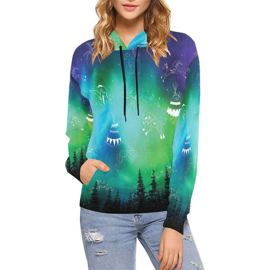 Aurora Medicine Animals Hoodie for Women