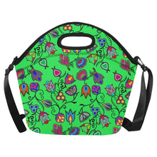 Load image into Gallery viewer, Indigenous Paisley Green Neoprene Lunch Bag/Large
