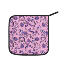 Load image into Gallery viewer, Purple Floral Amour Oven Mitt &amp; Pot Holder
