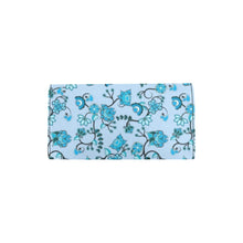 Load image into Gallery viewer, Blue Floral Amour Women&#39;s Trifold Wallet
