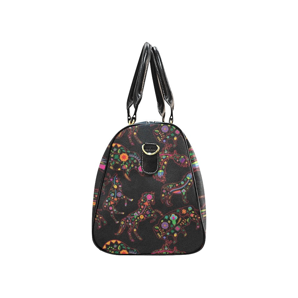 Neon Floral Animals New Waterproof Travel Bag/Small