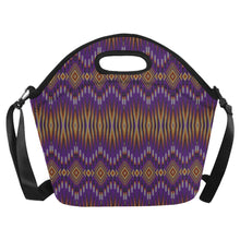 Load image into Gallery viewer, Fire Feather Purple Neoprene Lunch Bag/Large
