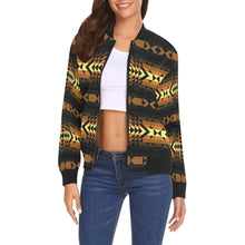 Load image into Gallery viewer, Black Rose Spring Canyon Tan Bomber Jacket for Women

