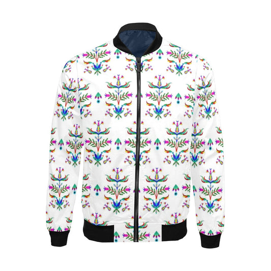 Dakota Damask White Bomber Jacket