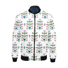 Load image into Gallery viewer, Dakota Damask White Bomber Jacket for Men
