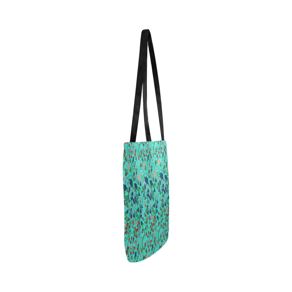 Grandmother Stories Turquoise Reusable Shopping Bag