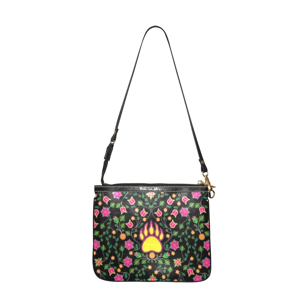 Floral Bearpaw Pink and Yellow Small Shoulder Bag