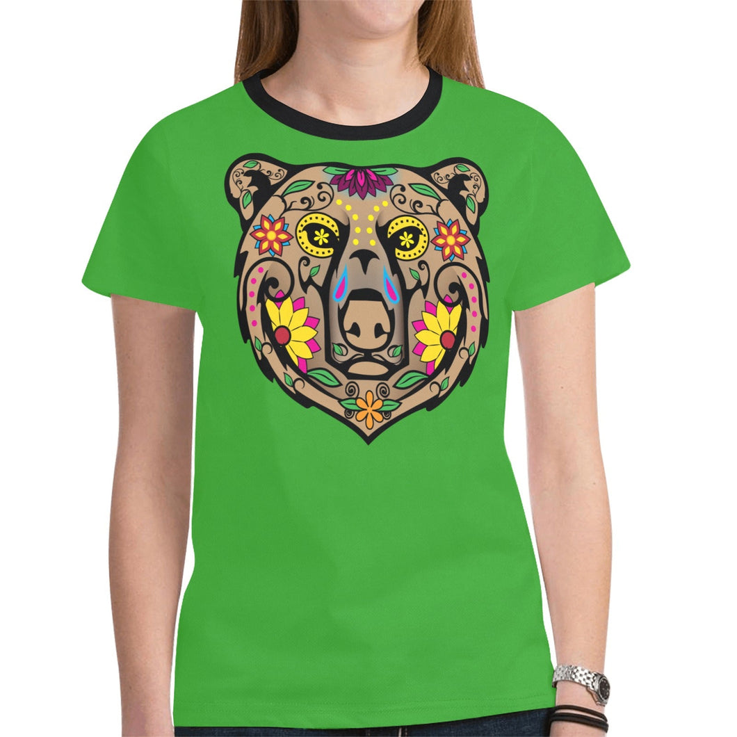 Bear Spirit Guide Green T-shirt for Women