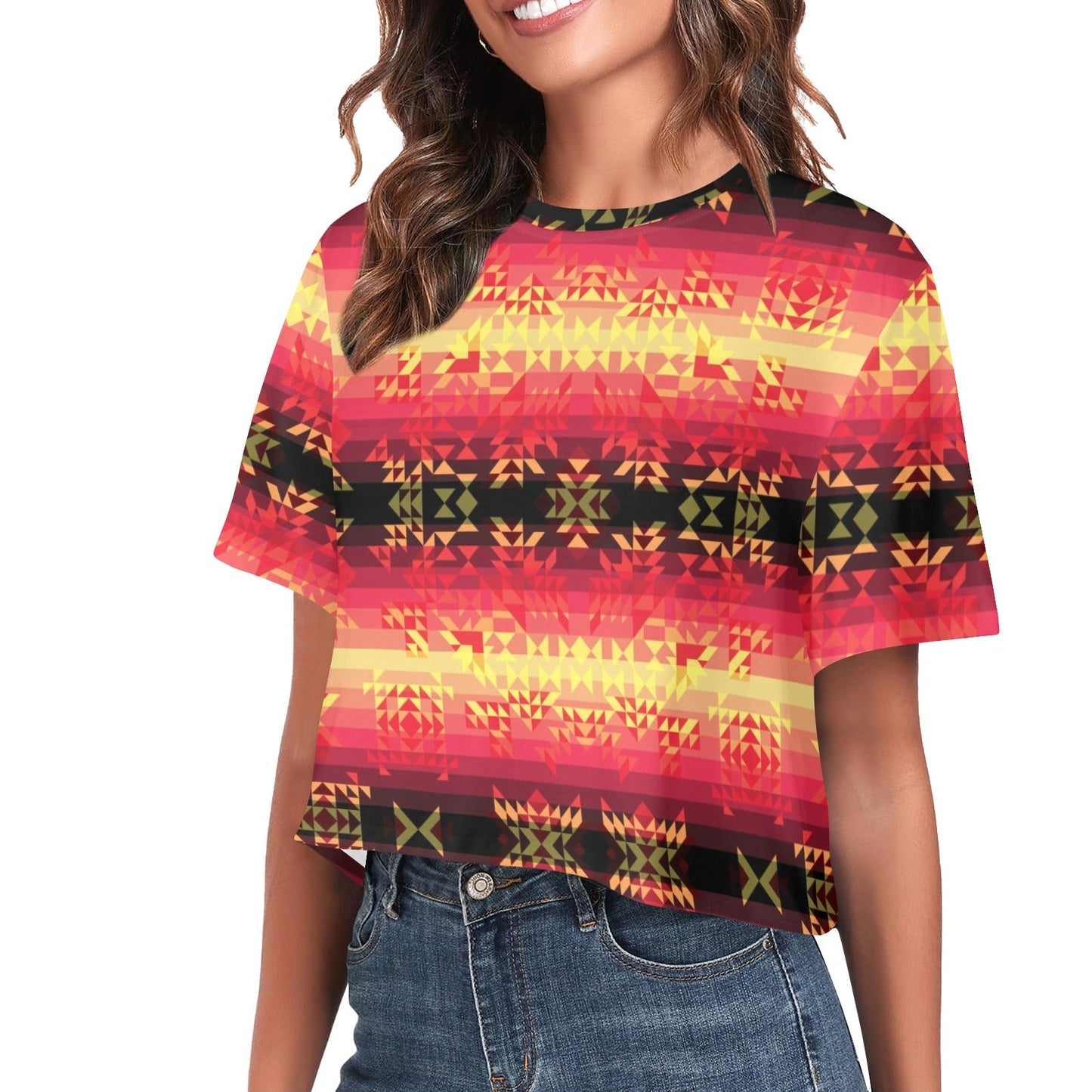 Soleil Fusion Rouge Crop Top