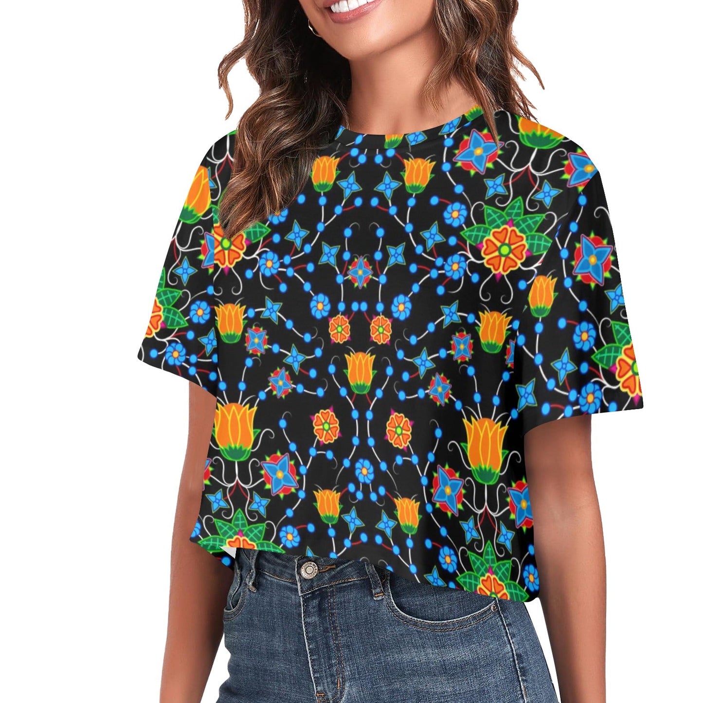 Floral Damask Crop Top