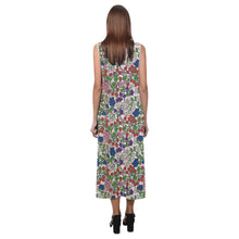 Load image into Gallery viewer, Takwakin Harvest Br Bark Phaedra Sleeveless Open Fork Long Dress
