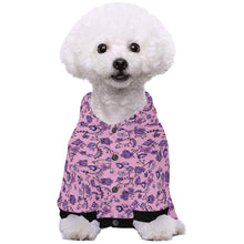 Load image into Gallery viewer, Purple Floral Amour Pet Dog Hoodie
