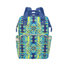 Load image into Gallery viewer, Kaleidoscope Jaune Bleu Multi-Function Diaper Backpack/Diaper Bag
