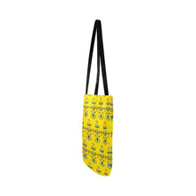 Load image into Gallery viewer, Dakota Damask Yellow Reusable Shopping Bag
