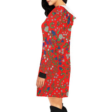 Load image into Gallery viewer, Grandmother Stories Fire Hoodie Dress
