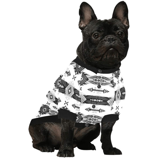 Sovereign Nation Black and White Pet Dog Round Neck Shirt