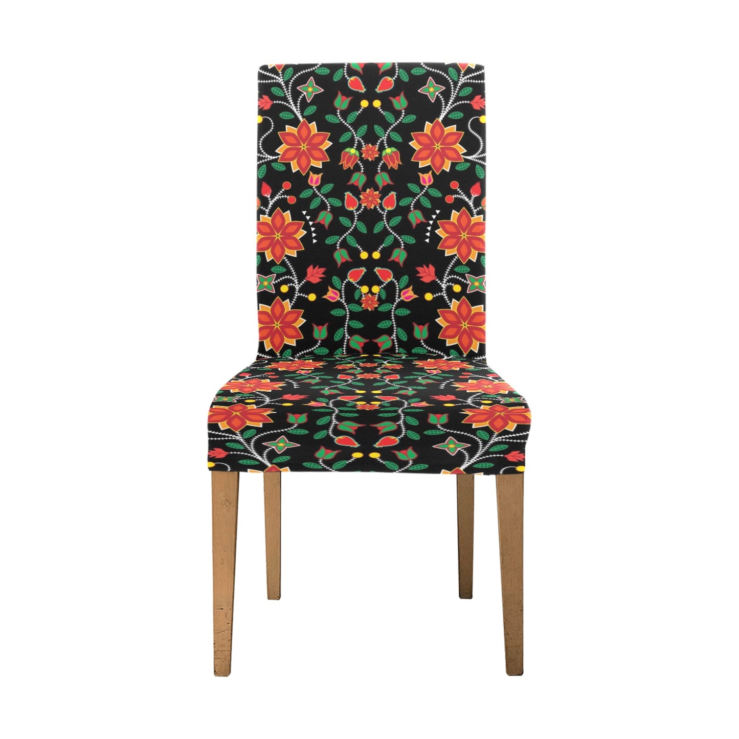 Floral Beadwork Six Bands Chair Cover (Pack of 6)