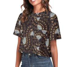 Load image into Gallery viewer, Hawk Feathers Crop Top
