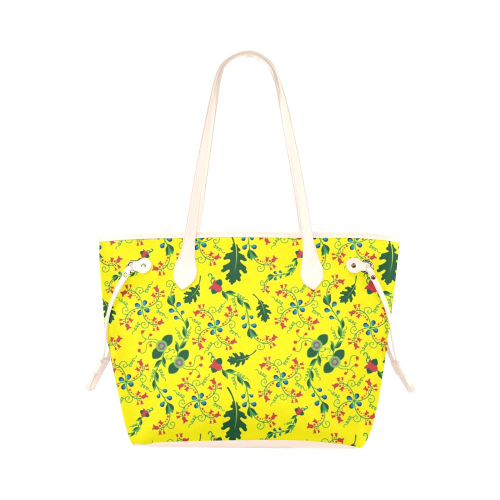 Vine Life Lemon Clover Canvas Tote Bag