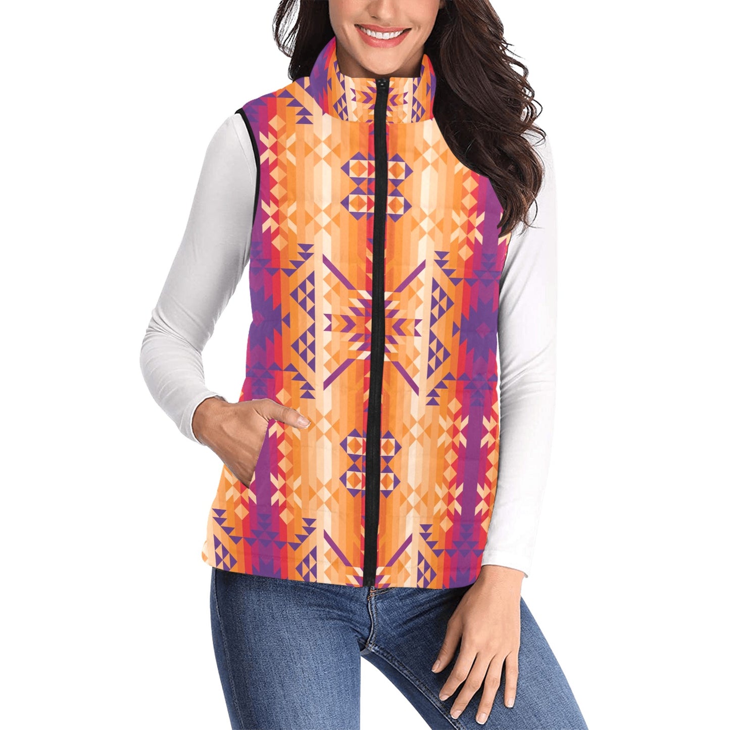 Desert Geo Women's Padded Vest Jacket