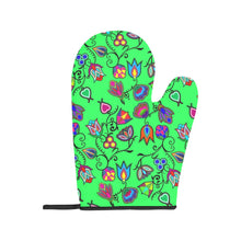 Load image into Gallery viewer, Indigenous Paisley Green Oven Mitt &amp; Pot Holder
