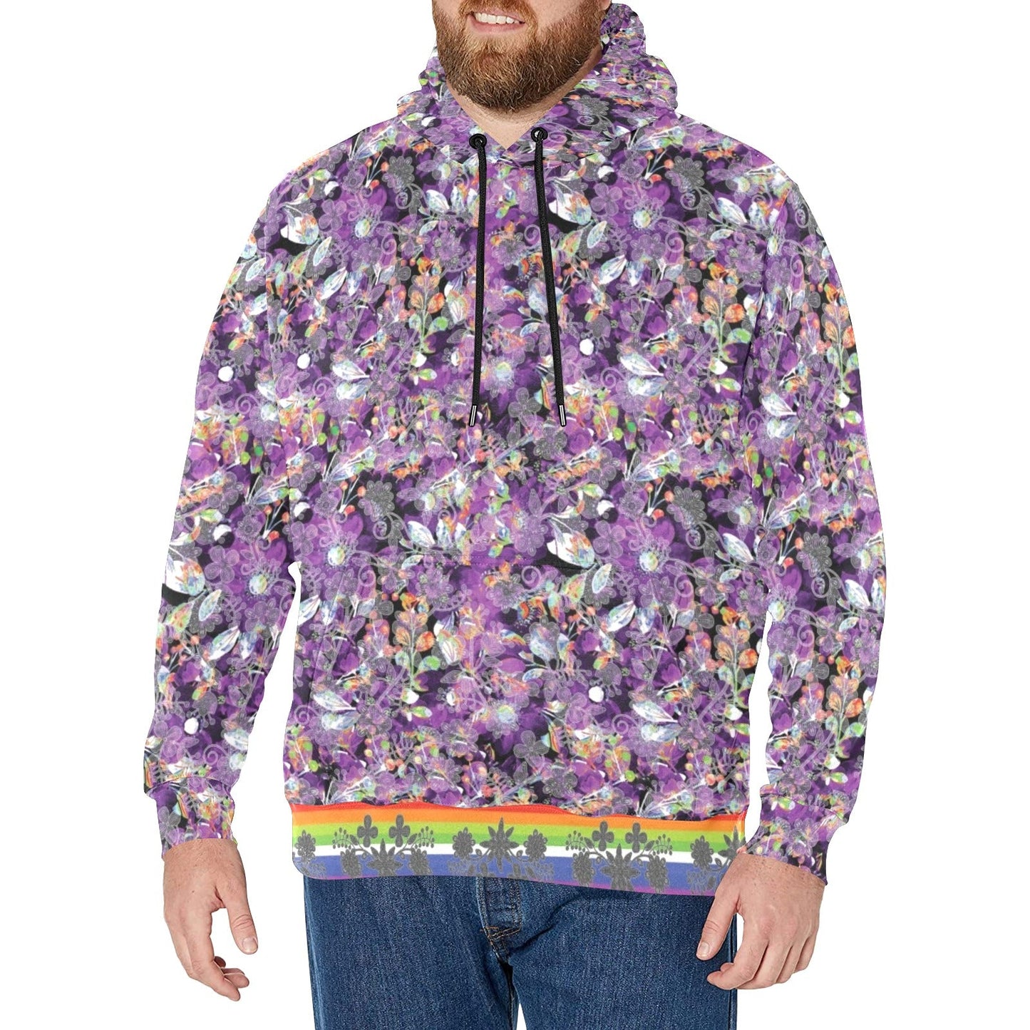 Culture in Nature Purple Men's Long Sleeve Fleece Hoodie