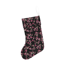 Load image into Gallery viewer, Floral Green Black Christmas Stocking

