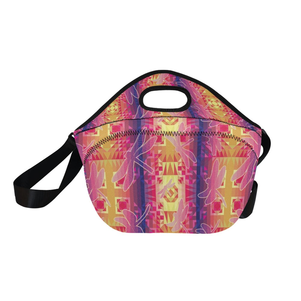 Kaleidoscope Dragonfly Neoprene Lunch Bag/Large