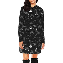 Load image into Gallery viewer, Ledger Dabbles Black Hoodie Dress
