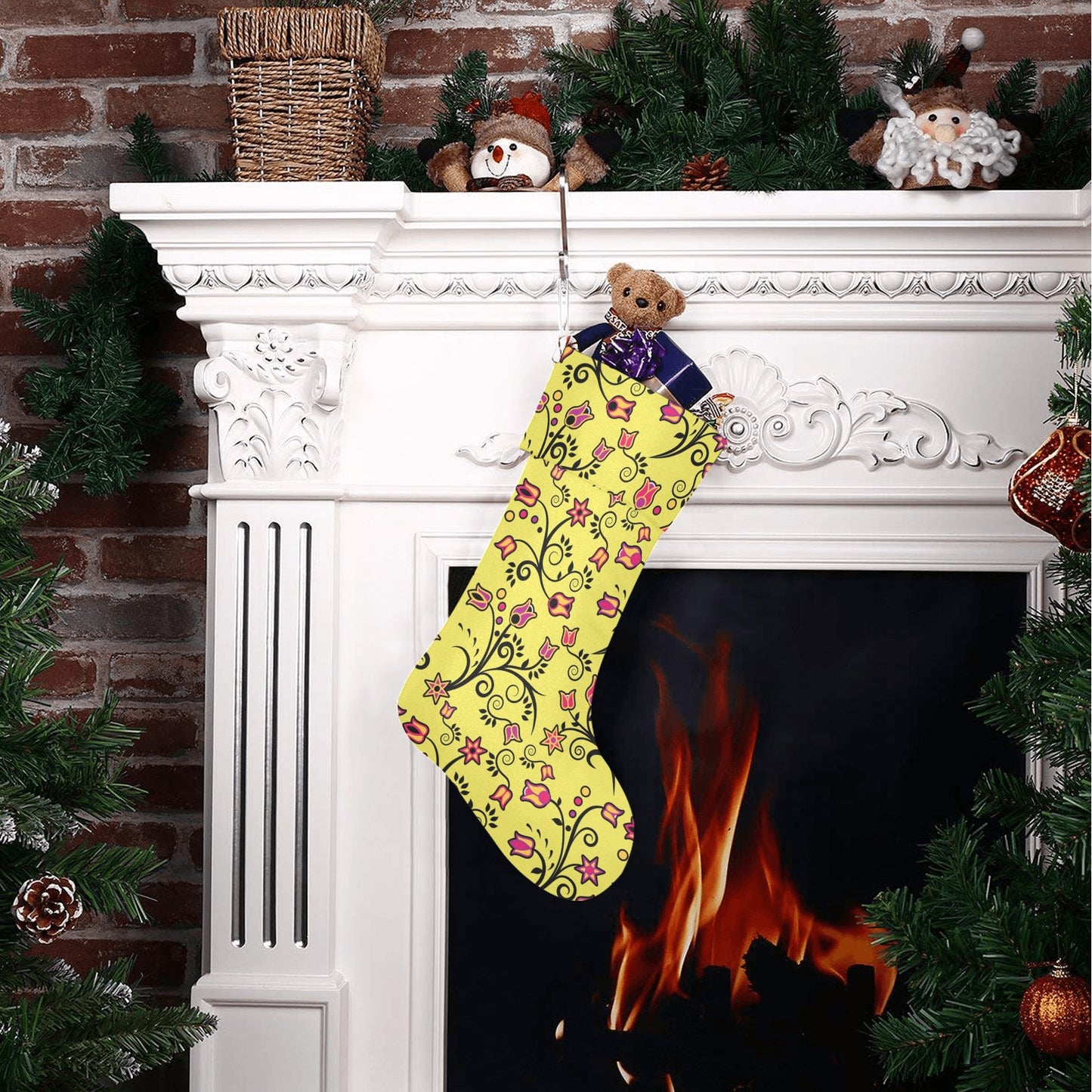 Key Lime Star Christmas Stocking