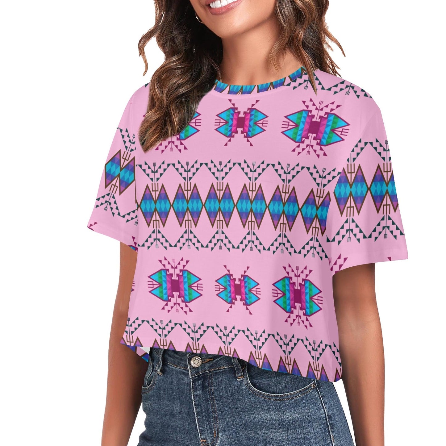 Sacred Trust Carnation Crop Top