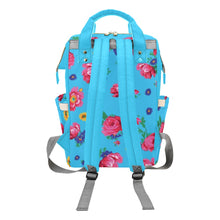 Load image into Gallery viewer, Kokum Ceremony Turquoise Multi-Function Diaper Backpack/Diaper Bag
