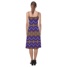 Load image into Gallery viewer, Fire Feather Blue Alcestis Slip Dress
