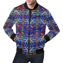 Load image into Gallery viewer, Medicine Blessing Blue Bomber Jacket for Men
