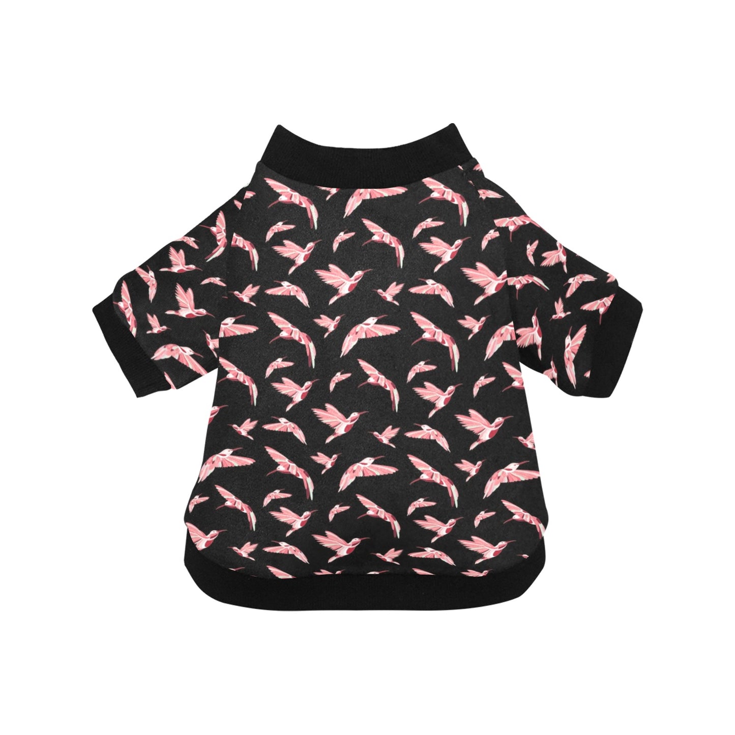 Strawberry Black Pet Dog Round Neck Shirt