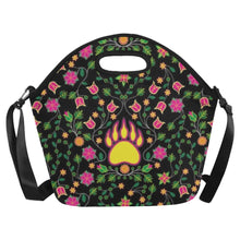 Load image into Gallery viewer, Floral Bearpaw Pink and Yellow Neoprene Lunch Bag/Large
