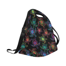 Load image into Gallery viewer, Neon Floral Turtle Neoprene Lunch Bag/Large
