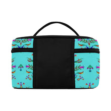 Load image into Gallery viewer, Dakota Damask Turquoise Cosmetic Bag/Large
