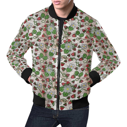 Strawberry Dreams Br Bark Bomber Jacket for Men