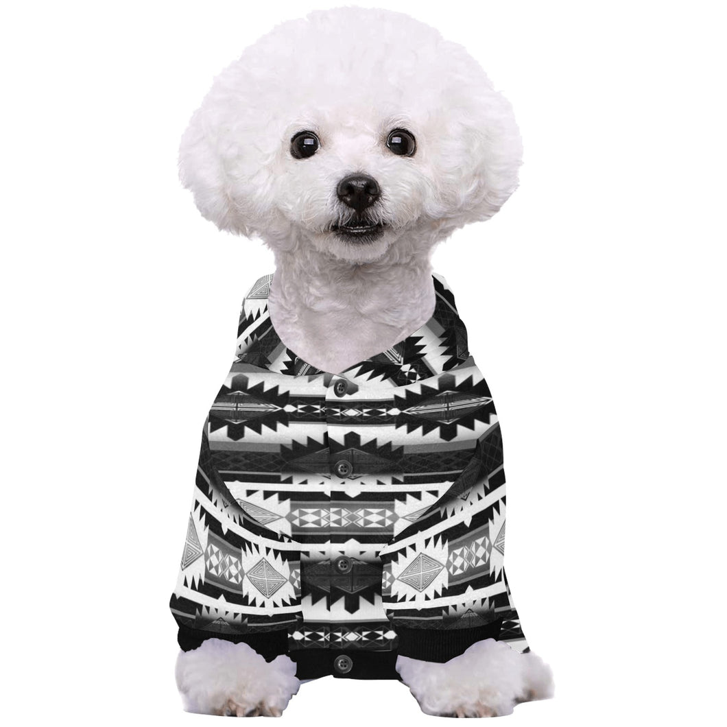 Okotoks Black and White Pet Dog Hoodie