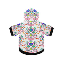 Load image into Gallery viewer, Floral Beadwork Four Clans White Pet Dog Hoodie
