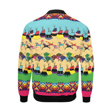 Load image into Gallery viewer, Horses and Buffalo Ledger Pink Bomber Jacket for Men
