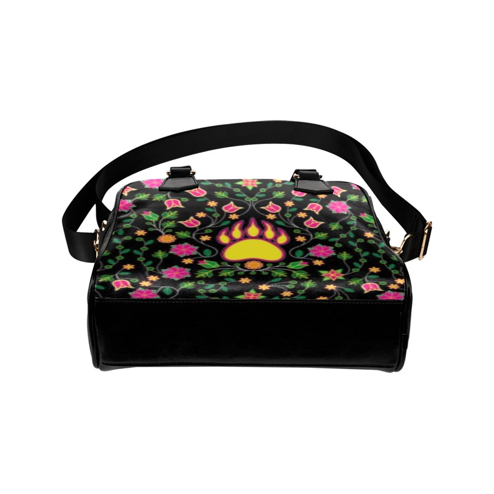 Floral Bearpaw Pink and Yellow Shoulder Handbag