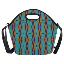 Load image into Gallery viewer, Diamond in the Bluff Turquoise Neoprene Lunch Bag/Large
