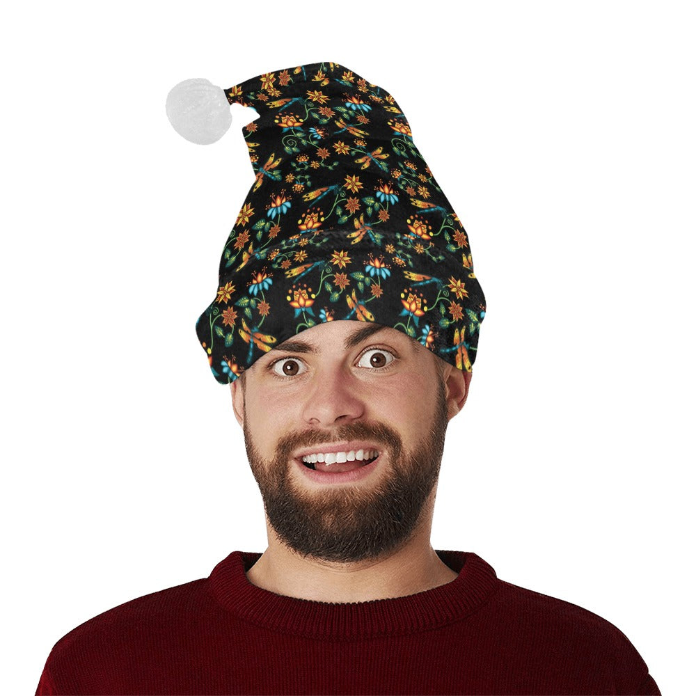Dragon Lily Noir Santa Hat