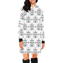 Load image into Gallery viewer, Dakota Damask White Hoodie Dress
