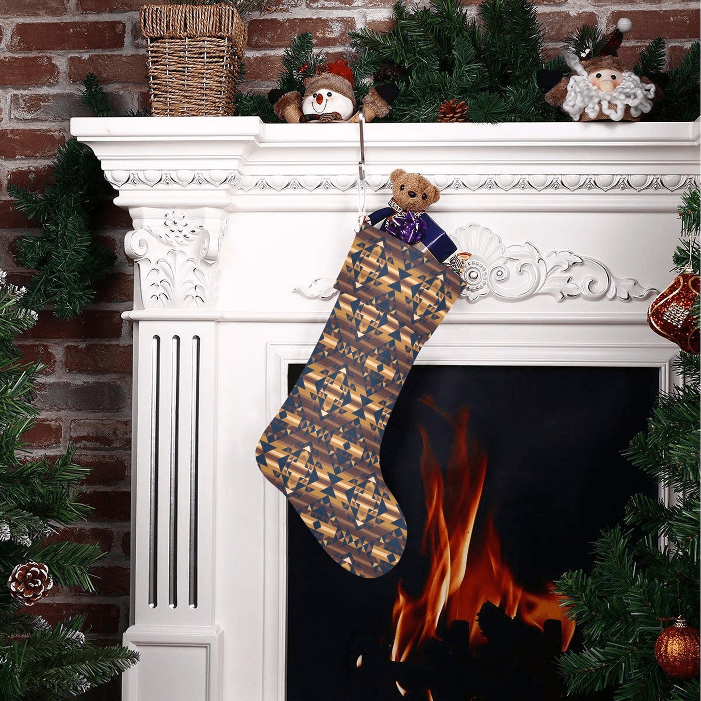 Marron Cloud Christmas Stocking