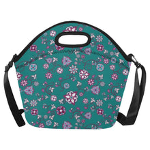 Load image into Gallery viewer, Burgundy Bloom Neoprene Lunch Bag/Large
