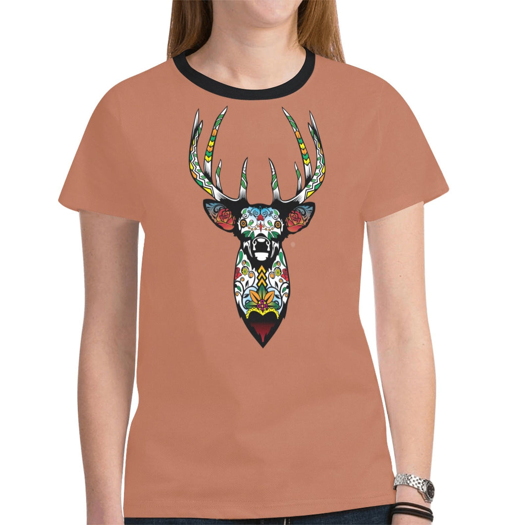 Elk Spirit Guide (Brown) New T-shirt for Women