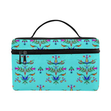 Load image into Gallery viewer, Dakota Damask Turquoise Cosmetic Bag/Large
